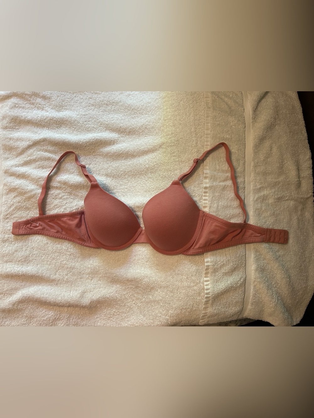 Fruit of the Loom Lightly Padded T Shirt Bra in Dusty Rose